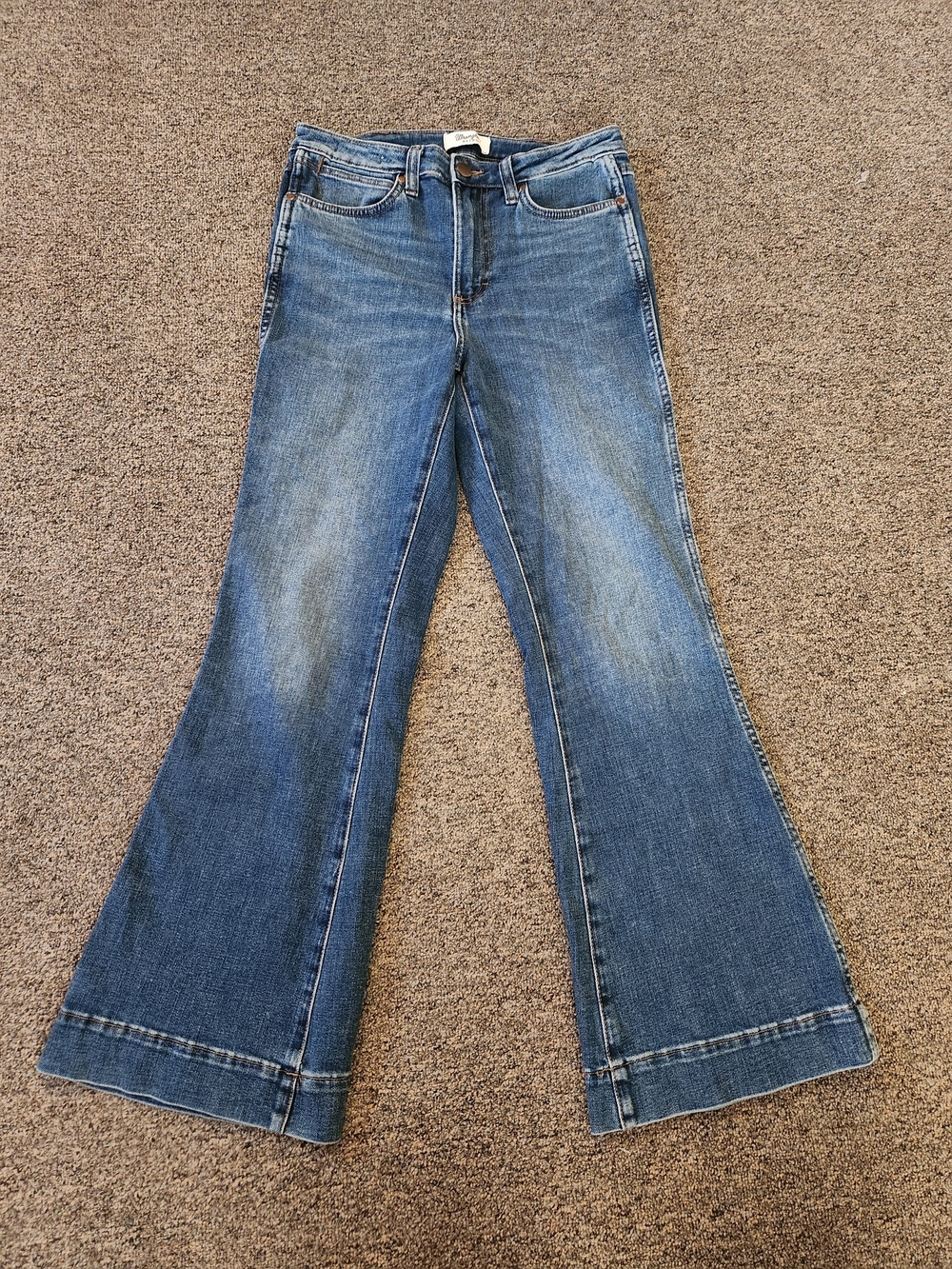 High-Rise Blue Flare Jeans for Women